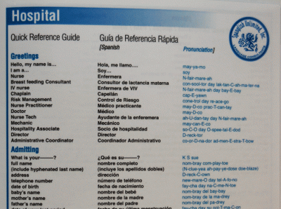 Hospital QRG (folder style)