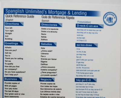 Mortgage & Lending QRG (folder style)
